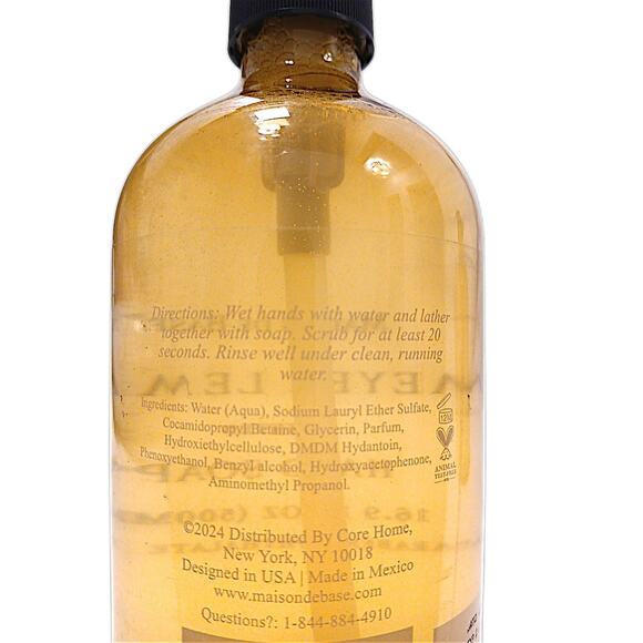 Maison De Base LEMON MEYER Hand Soap 16.9 fl oz Pump Bottle Yellow Cottagecore - Picture 6 of 6